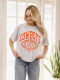 OSU Cowboys Campus Classic Ash Gray Thrifted Tee