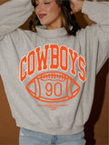 *COMING SOON* OSU Cowboys Campus Classic Gray Roll Neck Sweatshirt