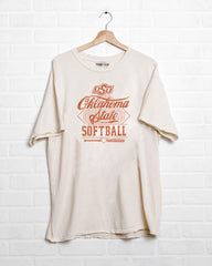 OSU Softball Off White Thrifted Tee