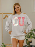 OU Sooners Quilted Puff Ink Ash Gray Sweatshirt