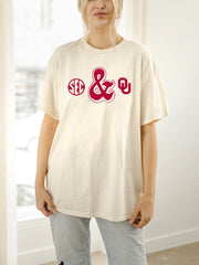 OU/SEC Ampersand Off White Thrifted Tee