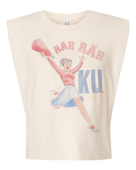 KU Jayhawks Rah Rah Off White Tank
