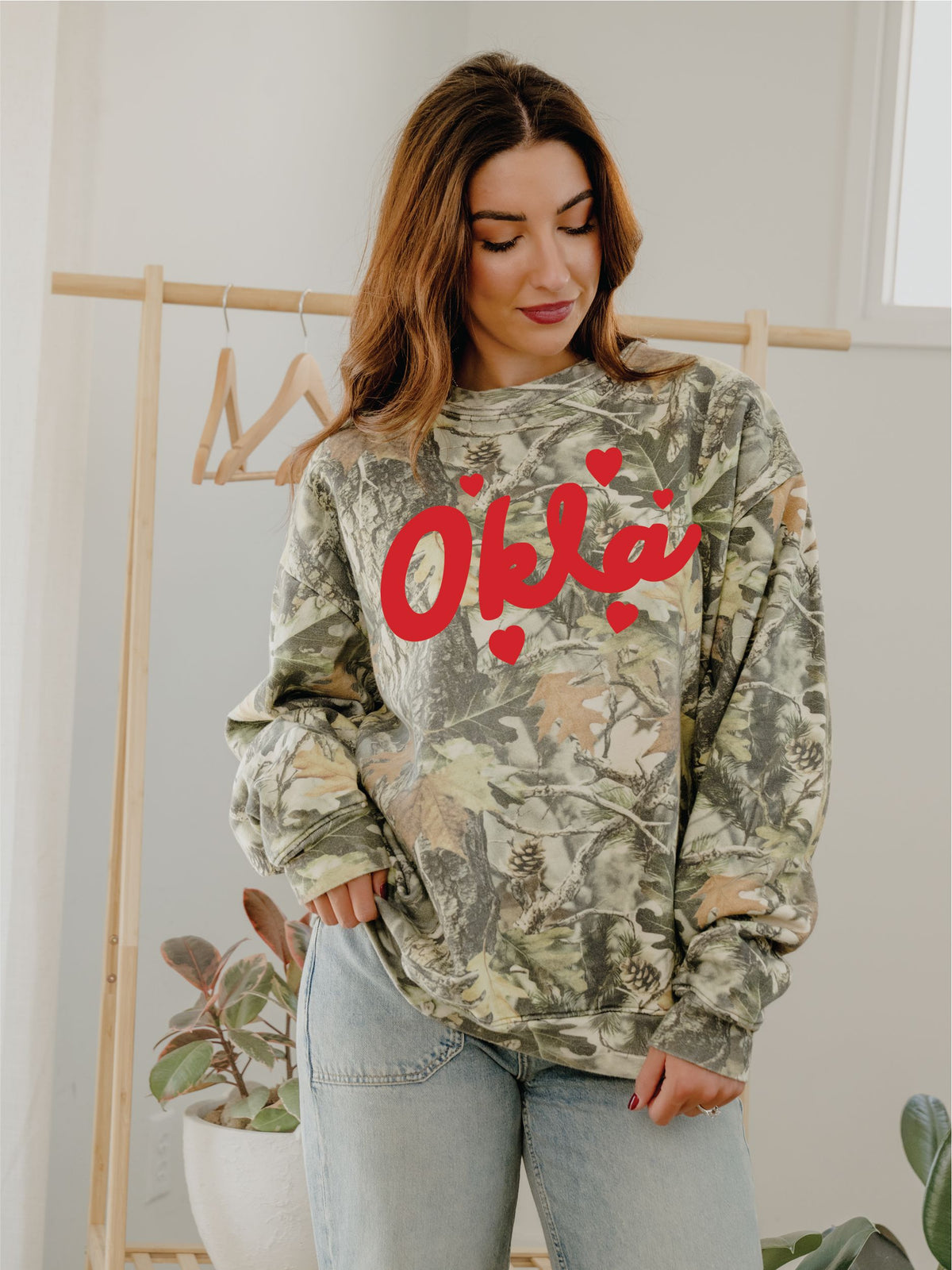 Oklahoma OKLA Hearts Camouflage Sweatshirt