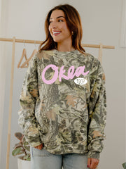 Oklahoma OKLA Established Script Camouflage Sweatshirt