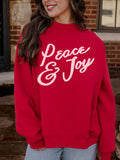Peace & Joy Weekend Edit Red Mock Neck Sweatshirt