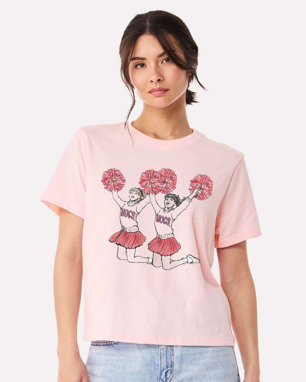 Arkansas Razorbacks Cheer Pink Ellie Perfect Tee