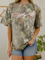 Dolly Parton Signature Script Camouflage Tee