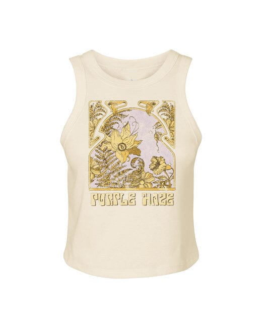 Purple Haze Off White Micro Cropped Tank