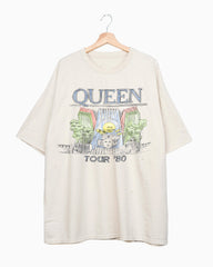 Queen 1980 Tour Off White One Size Tee