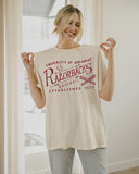Arkansas Razorbacks RL Baseball Off White Thrifted Tee