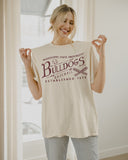 Mississippi State Bulldogs RL Baseball Off White Thrifted Tee