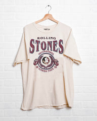 Rolling Stones FSU Seminoles College Seal Off White Thrifted Tee