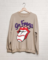 Rolling Stones TCU Horned Frogs Baseball Lick Sand Thrifted Sweatshirt