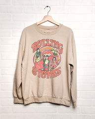 Rolling Stones Vintage Concert Sand Thrifted Sweatshirt