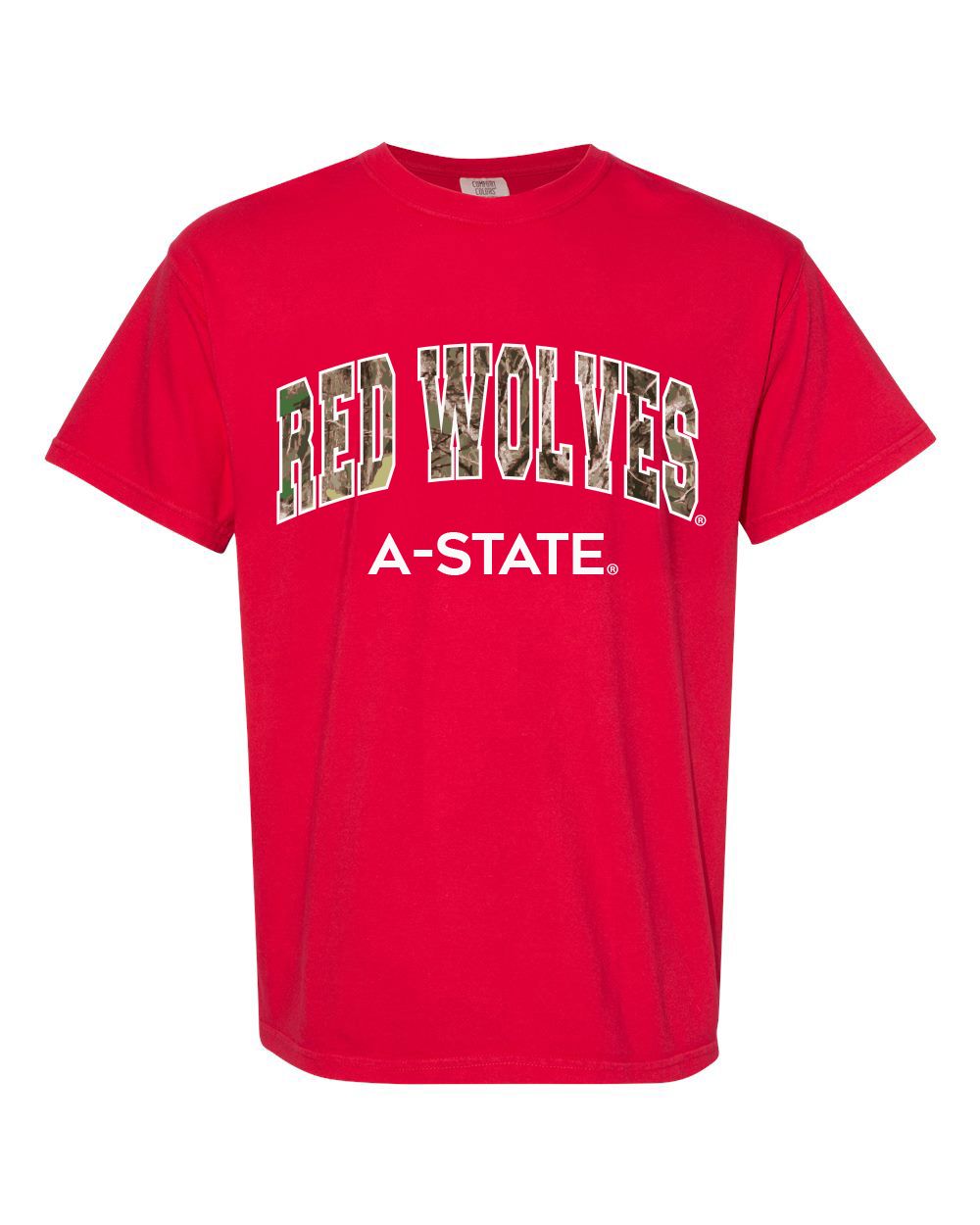 ASU Red Wolves Camo Filled Gault Red Tee