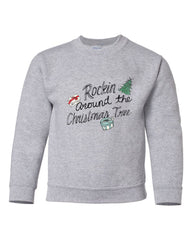 Children's Rockin Around The Christmas Tree Gray Sweatshirt