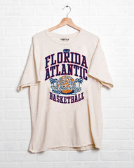 The Beach Boys Florida Atlantic University Basketball Net Off White Thrifted Tee