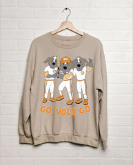 Tennessee Vols Baseball Fighters Mascot Thrifted Sand Sweatshirt