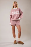 Red Cream Stripe Mid Rise Shorts