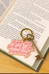 Ask Me What I'm Reading Keychain