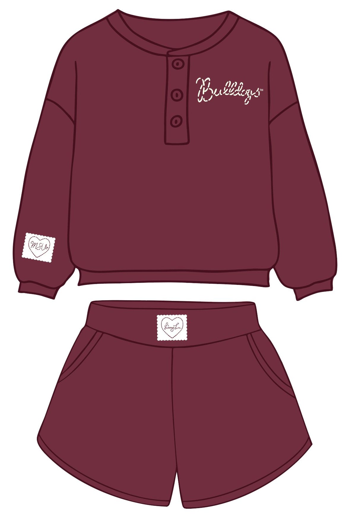 *COMING SOON* Mississippi State Bulldogs Stitched Maroon Signature Waffle Top