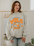 Tennessee Vols Gridiron Weekend Edit Ash Gray Mock Neck Sweatshirt