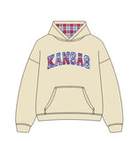 *COMING SOON* KU Jayhawks Varsity Plaid Off White Hoodie