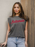 Arkansas Razorbacks Bold Script Smoke Muscle Tank