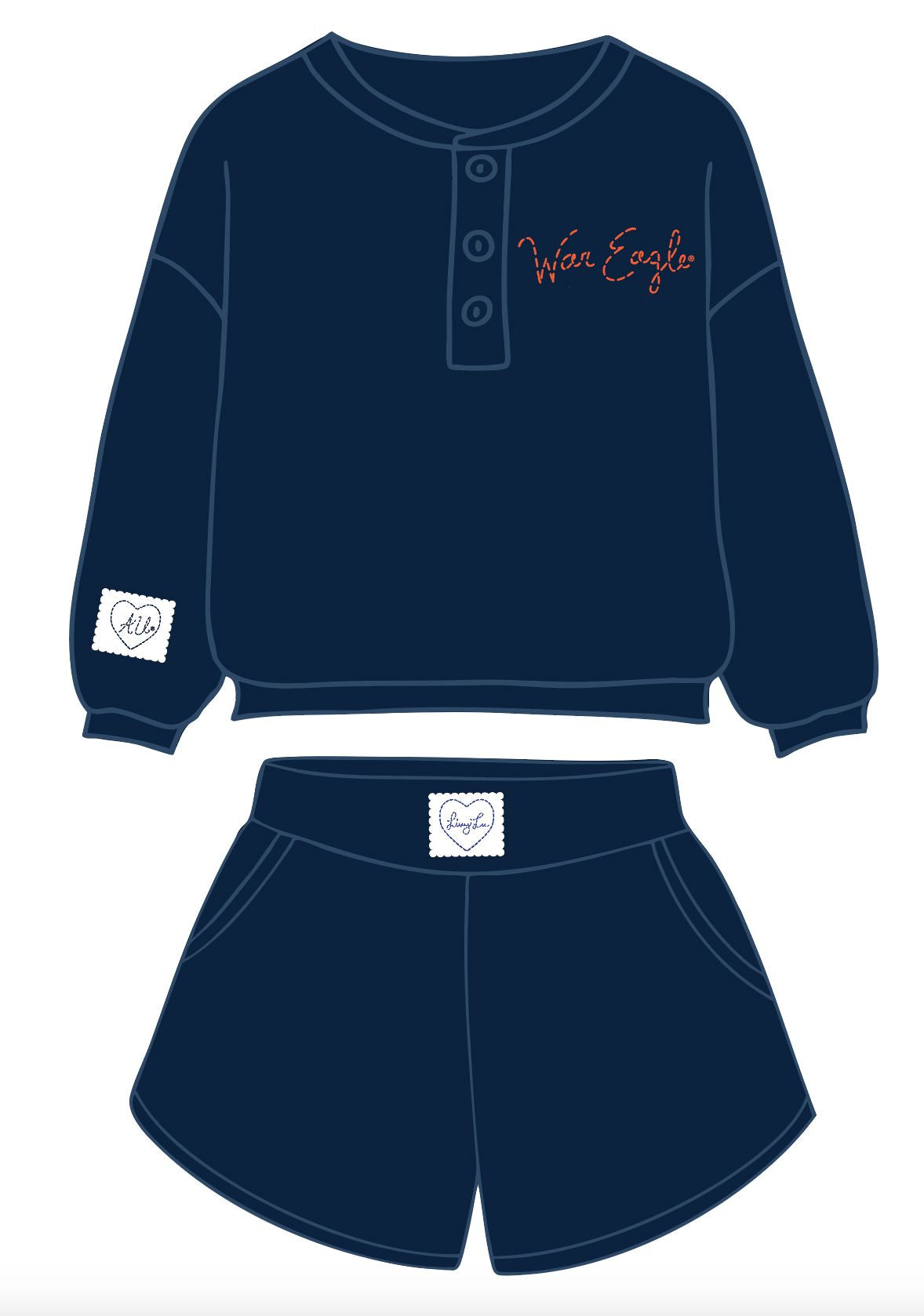 *COMING SOON* Auburn Tigers Stitched Navy Signature Waffle Top