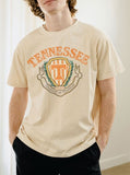 Tennessee Vols Striped Crest Off White Thrifted Tee
