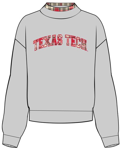 *COMING SOON* Texas Tech Varsity Plaid Mock Neck Sweatshirt