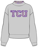 *COMING SOON* TCU Horned Frogs Varsity Plaid Mock Neck Sweatshirt