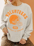 Tennessee Vols Varsity Stamp Thrifted Ash Gray Sweatshirt
