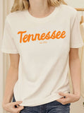 Tennessee Vols Bold Script Vintage White Ellie Heavyweight Tee