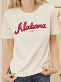 Alabama Crimson Tide Bold Script Vintage White Ellie Heavyweight Tee