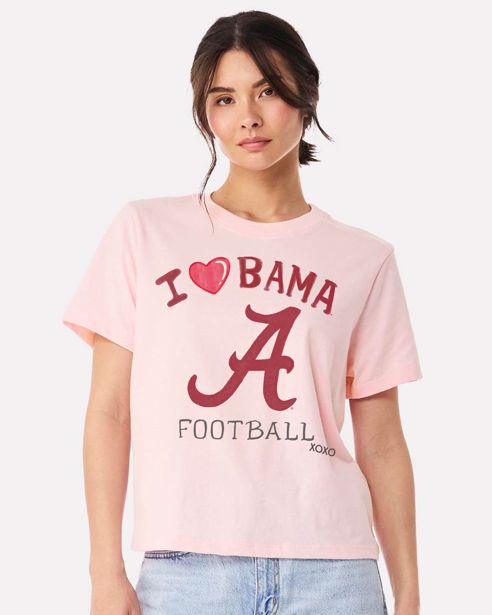 Alabama Crimson Tide Sporty Charm Pink Ellie Perfect Tee