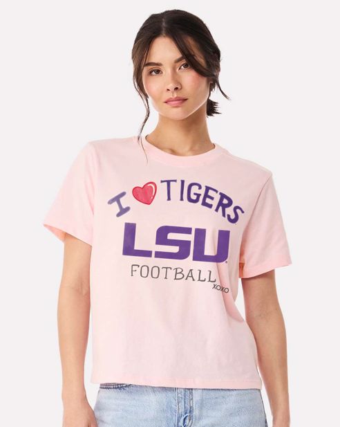 LSU Tigers Sporty Charm Pink Ellie Perfect Tee