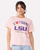 LSU Tigers Sporty Charm Pink Ellie Perfect Tee