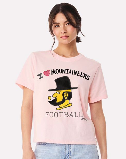 App State Mountaineers Sporty Charm Pink Ellie Perfect Tee