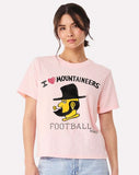 App State Mountaineers Sporty Charm Pink Ellie Perfect Tee