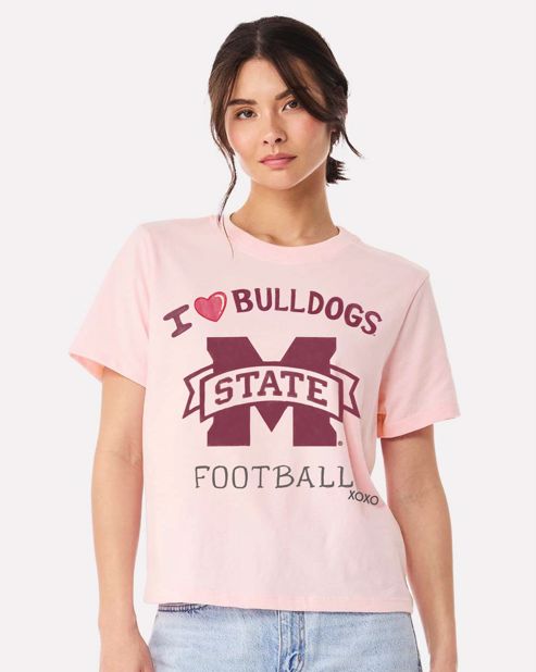 Mississippi State Bulldogs Sporty Charm Pink Ellie Perfect Tee