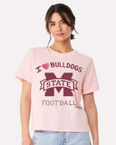 Mississippi State Bulldogs Sporty Charm Pink Ellie Perfect Tee