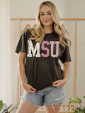 Mississippi State Bulldogs Quilted Puff Ink Pepper CC Tee