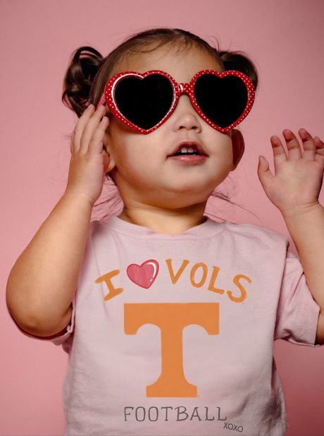 Children's Tennessee Vols Sporty Charm Pink Tee