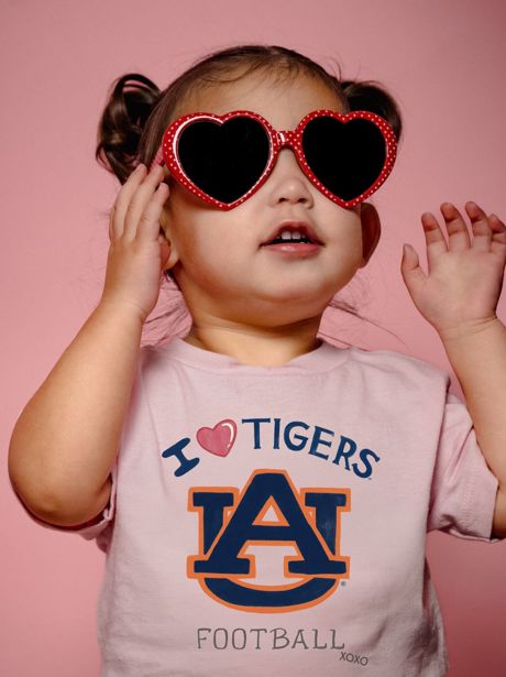 Children's Auburn Tigers Sporty Charm Pink Tee