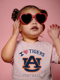 Children's Auburn Tigers Sporty Charm Pink Tee