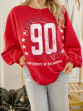 OU Sooners Jersey Patch Red Chrome Hi Dive Sweatshirt