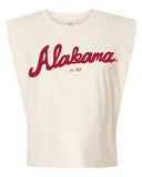 Alabama Crimson Tide Bold Script Off White Tank