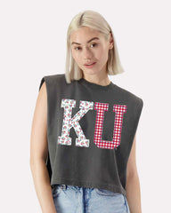 KU Jayhawks Quilted Puff Ink Smoke Tank