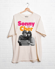 Sonny & Cher Bold Off White Thrifted Distressed Tee